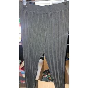 Missguided Black Ribbed Knit Pants